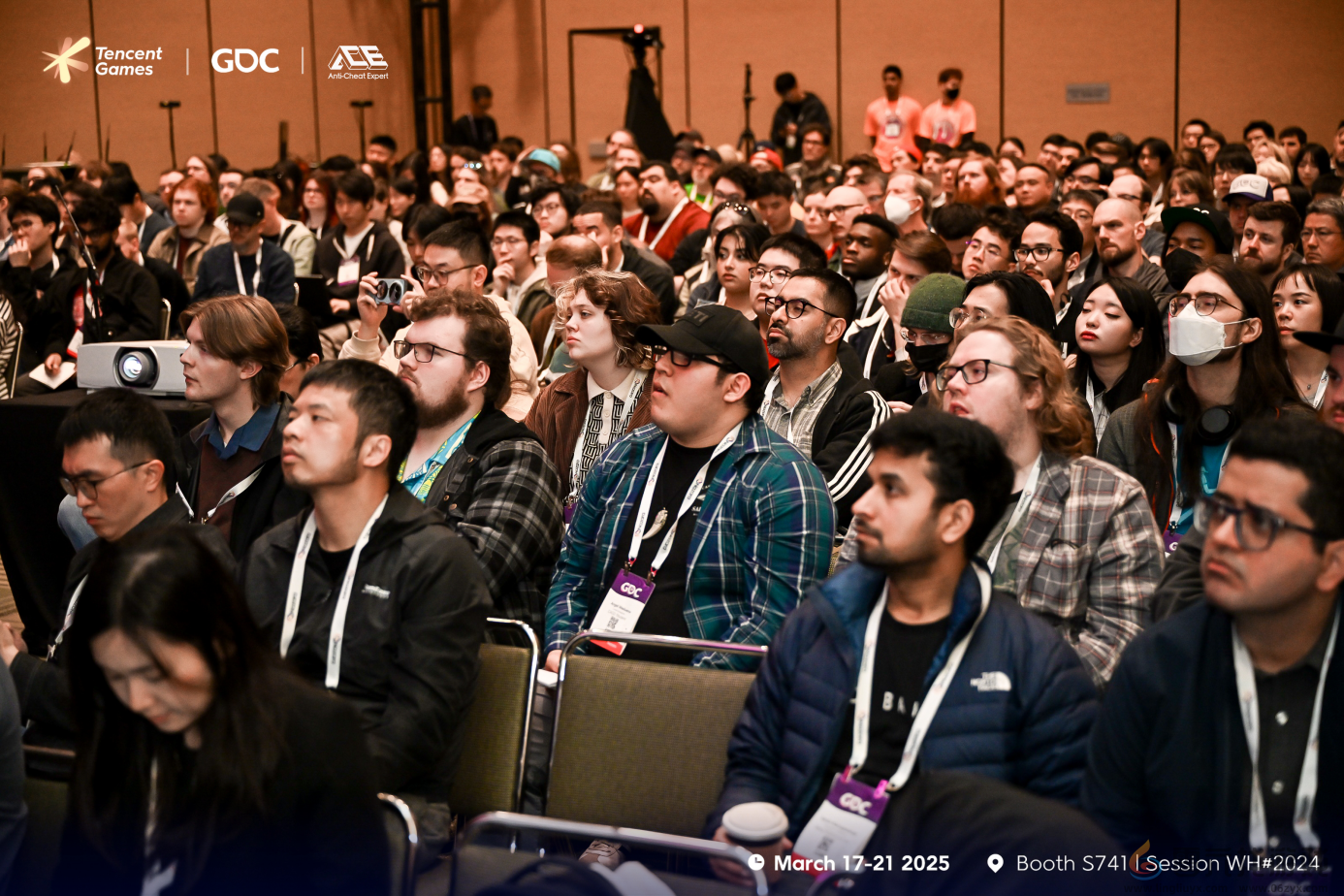 座无虚席！前沿技术议题吸引全球游戏开发者，腾讯游戏安全ACE亮相GDC2025(图2)